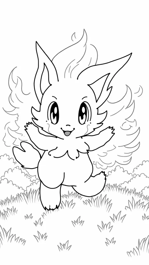 cinderace coloring page